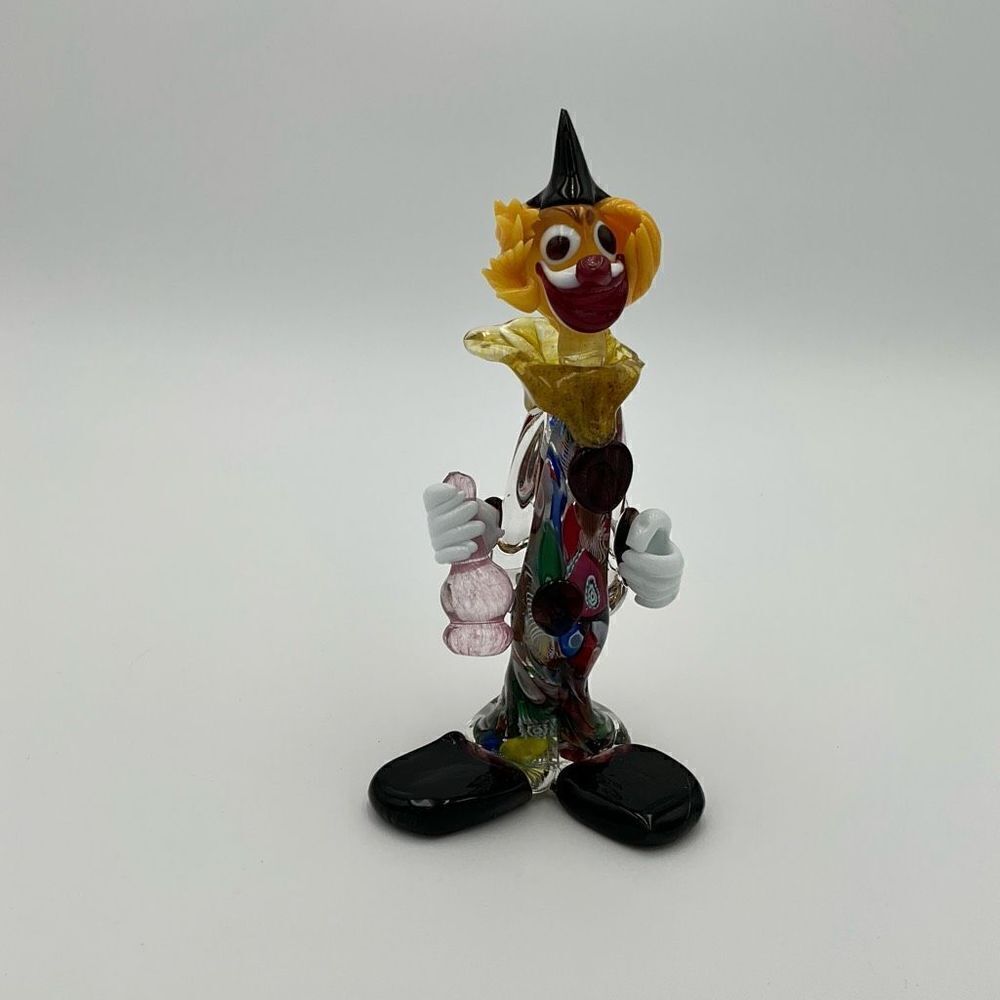 VINTAGE MCM MURANO Blown Glass Clown